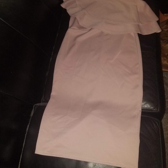 ASOS Ruffle Front One Shoulder Dress - Picture 3 of 4